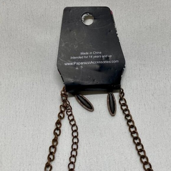 Eastern Empress Copper Fashion Necklace & Earring Set Paparazzi Accessories NWT - Picture 4 of 6